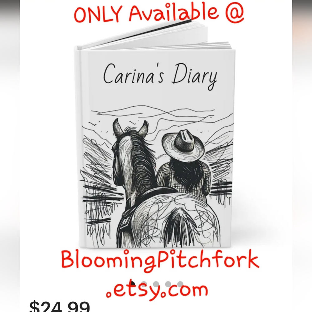 Personalized Cowgirl Journal Cowgirl Notebook Horse Journal Horse Notebook Pony